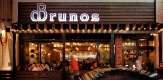 Brunos Italian Kitchen Exterior at Night