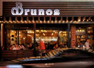 Brunos Italian Kitchen Exterior at Night