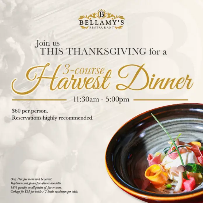 Bellamy's Harvest Dinner Graphic