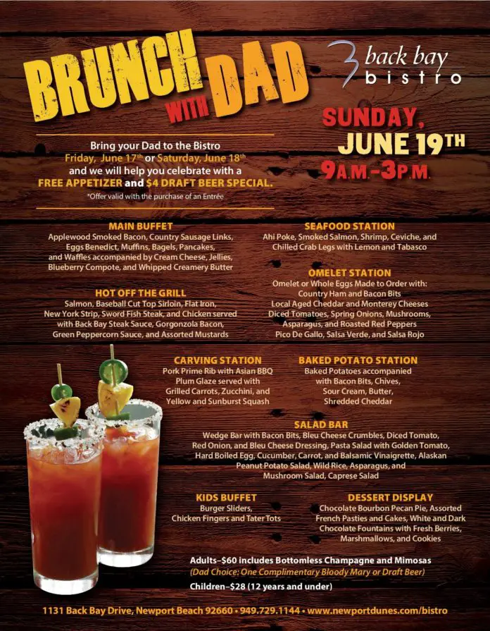 Back Bay Bistro Father's Day