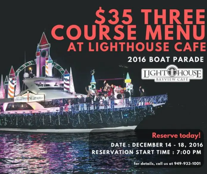 Lighthouse Cafe Boat Parade Flyer