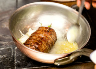 Bison Roasted Vegetables En Cocotte And Shallot Red Wine Sauce