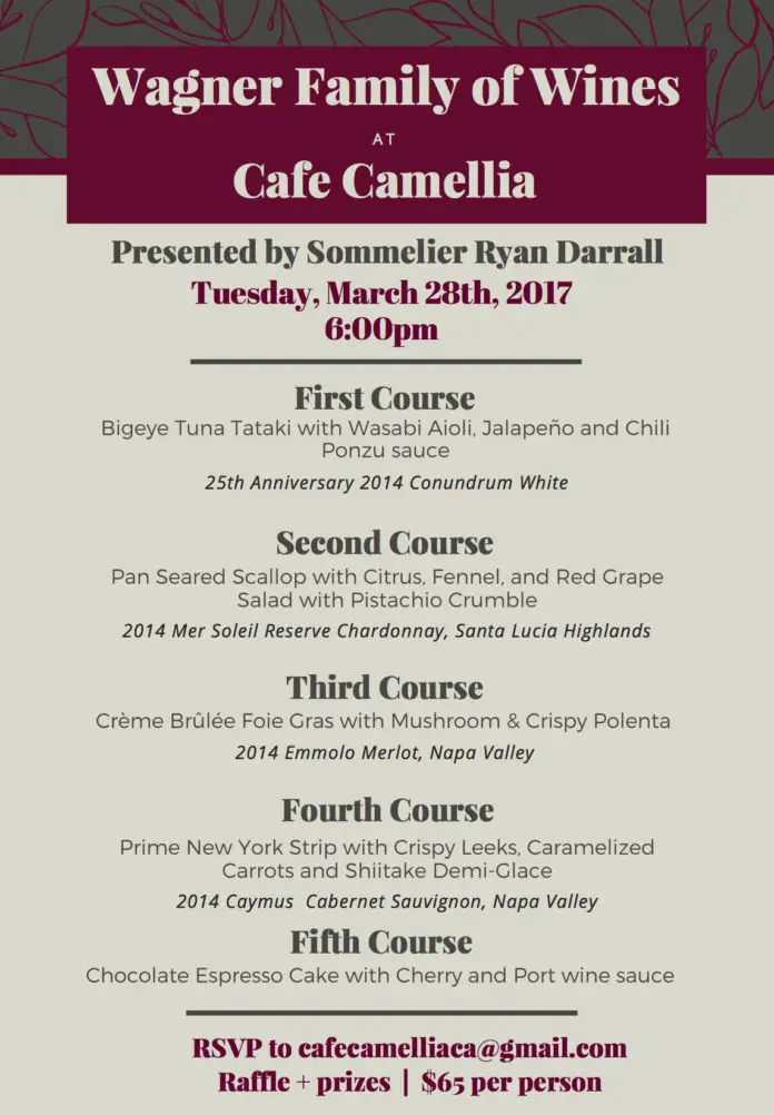 Special Wine Dinner Flyer