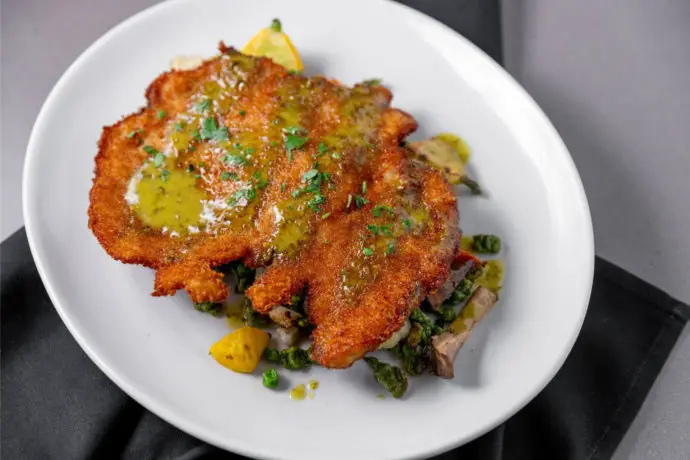 Crispy Jidori Chicken Schnitzel