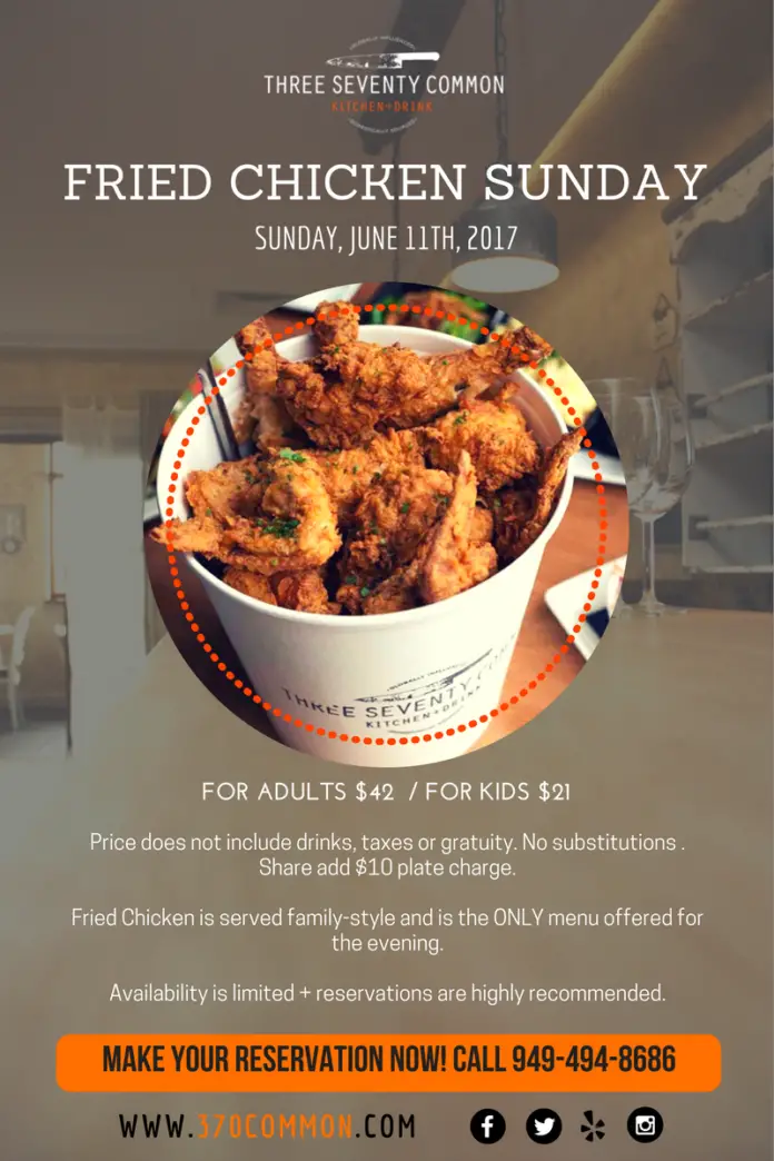 Fried Chicken Sunday - June 11th!