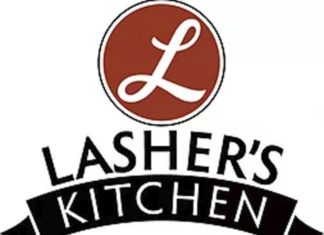 Lasher's Kitchen Logo White