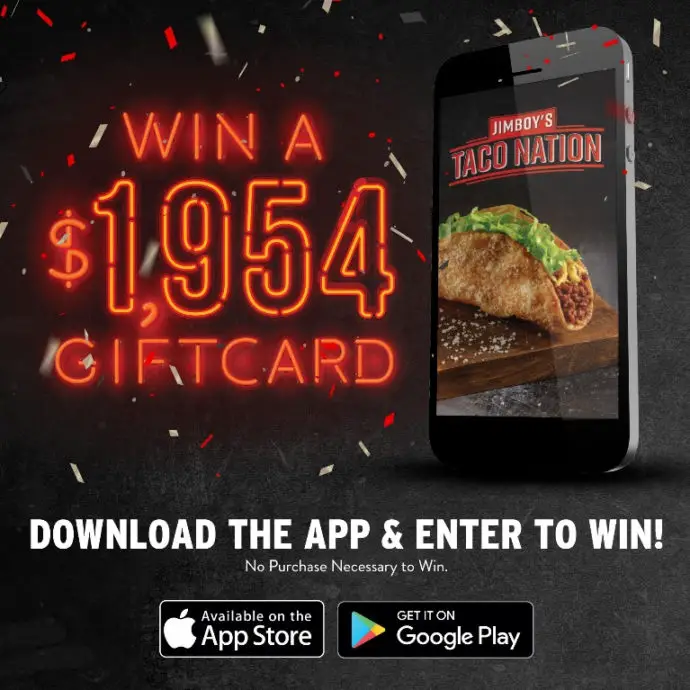 Jimboy's Tacos Mobile App Sweepstakes