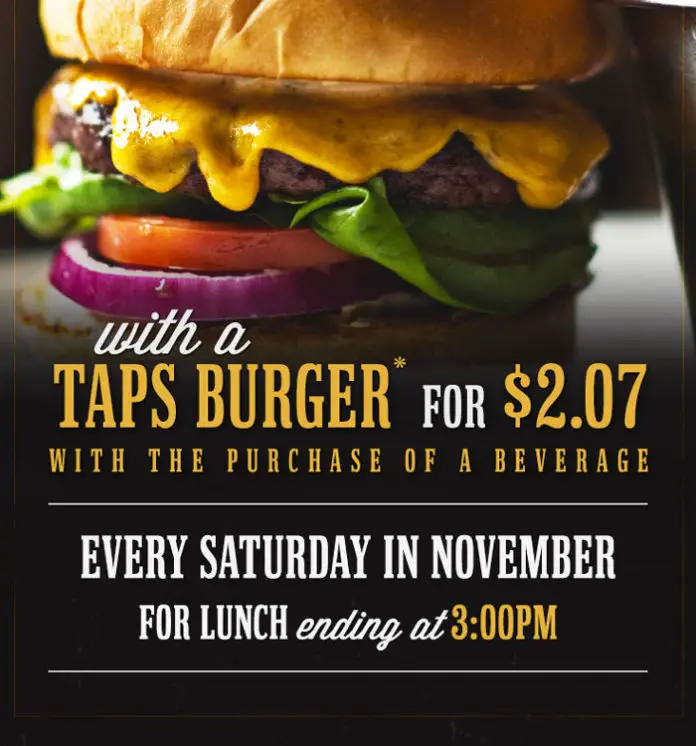 TAPS Burger Special