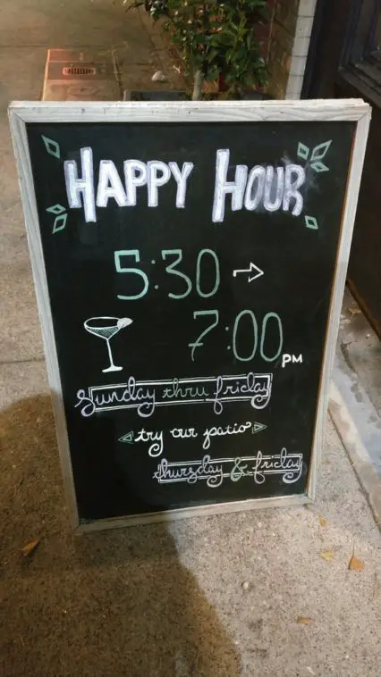 Crossings Happy Hour Sign