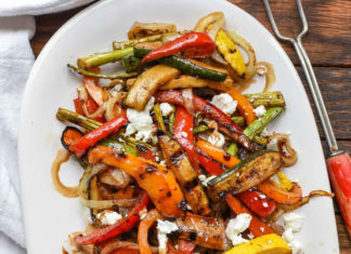 Grilled Veggies With Feta