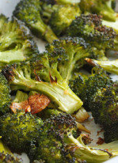 Roasted Broccoli Smashed Garlic