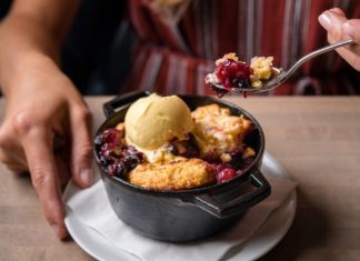 Peach And Blueberry Cobbler