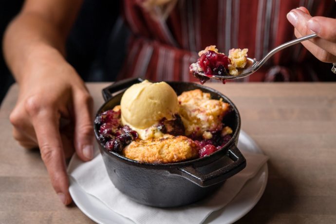 Peach And Blueberry Cobbler