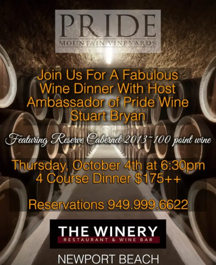 The Winery Pride Wine Dinner