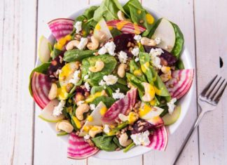 Fork & Salad Colorful Radish Cashew Salad