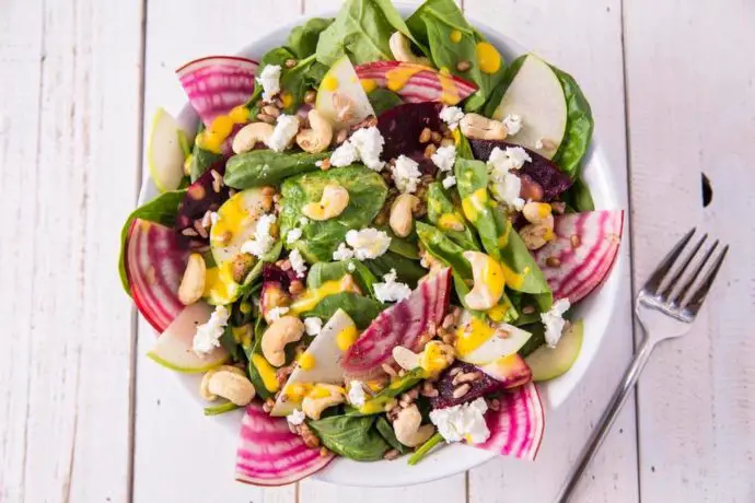 Fork & Salad Colorful Radish Cashew Salad