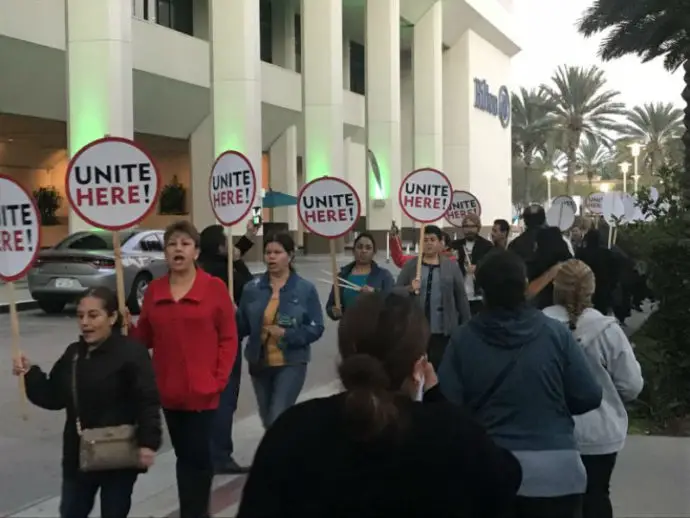 Hilton Anaheim Picket Protest 768x576