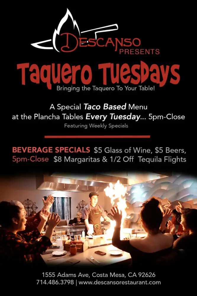 Descanso Taquero Tuesday Info