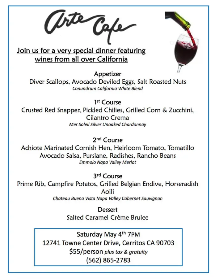 Arte Cafe Wine Dinner