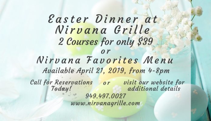 Nirvana Grill Easter Dinner