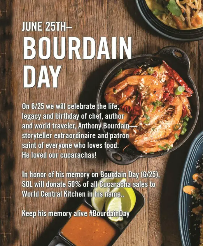 Sol Cucina Bourdain Day