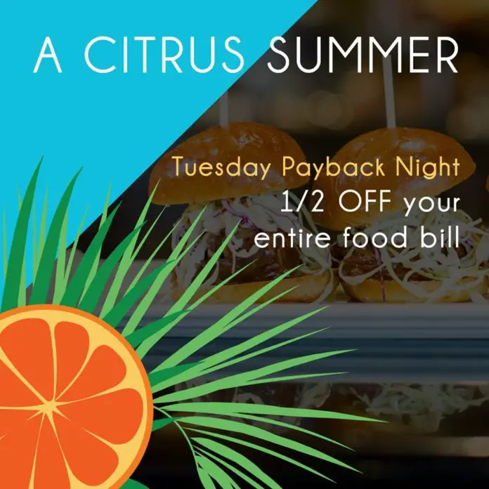 Citrus City Grille Tuesday Payback