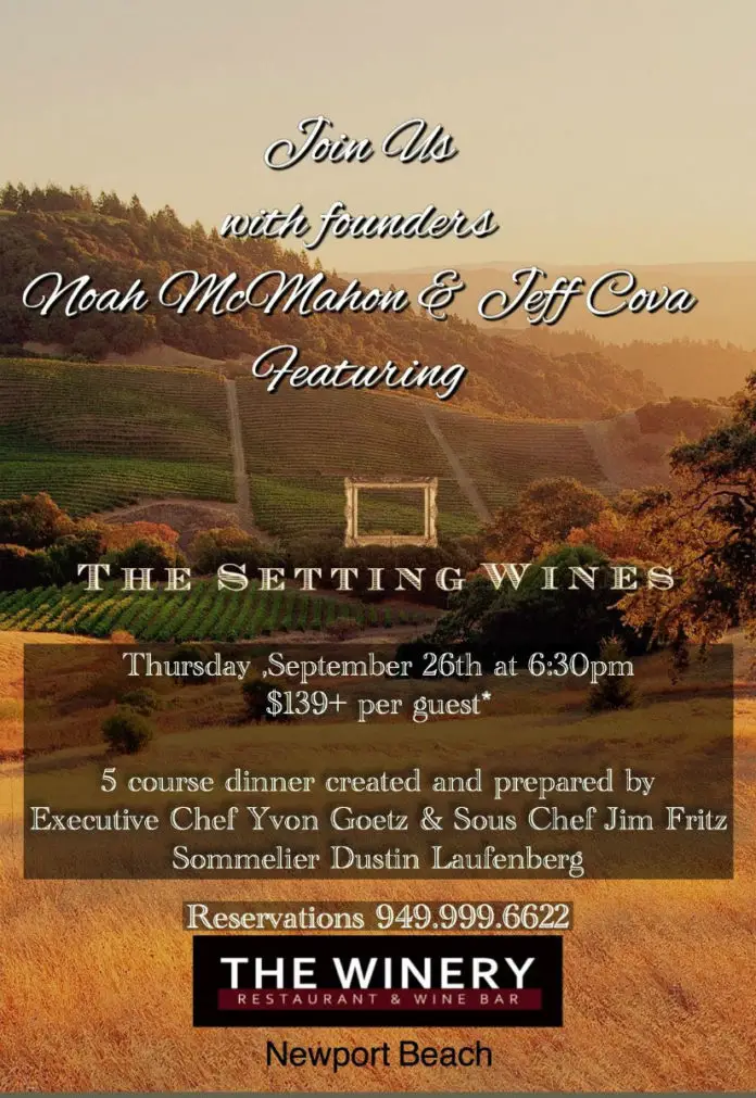 Winery Restaurant Newport Wine Dinner