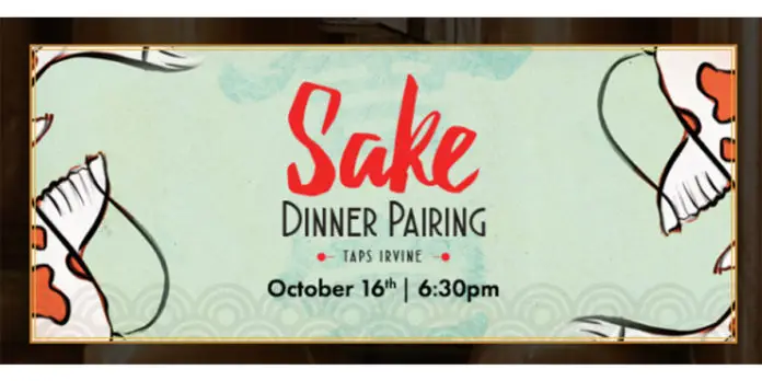 Sake Pairing Dinner Taps Irvine