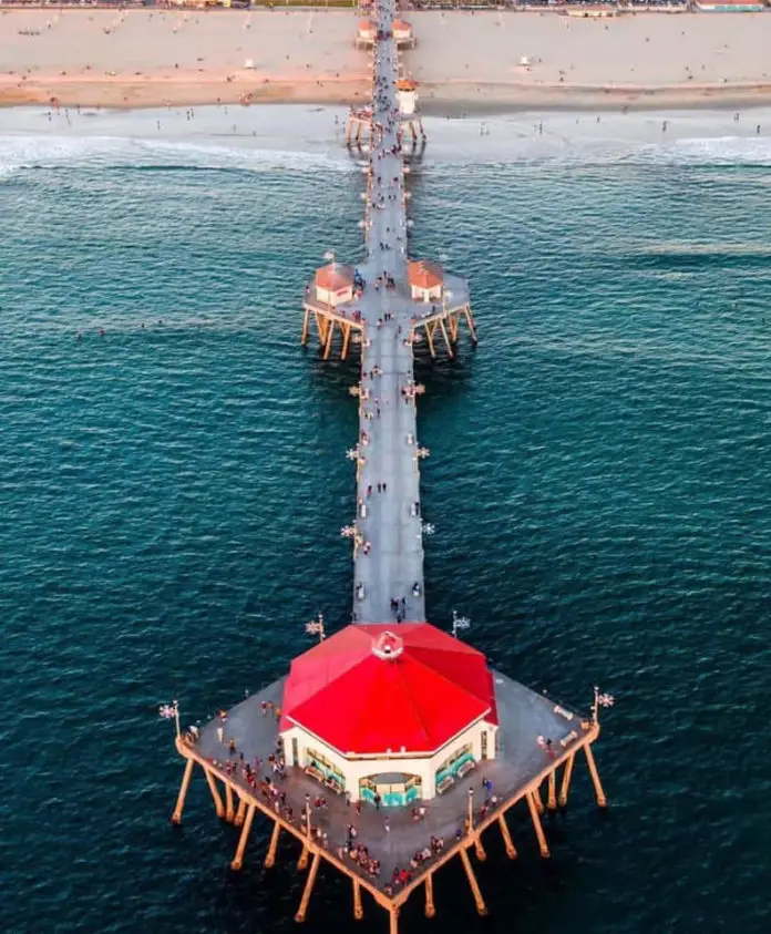 Huntington Beach Pier Aerial View