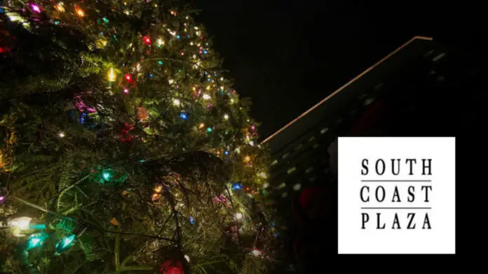 South Coast Plaza Christmas Tree Lighting 2019