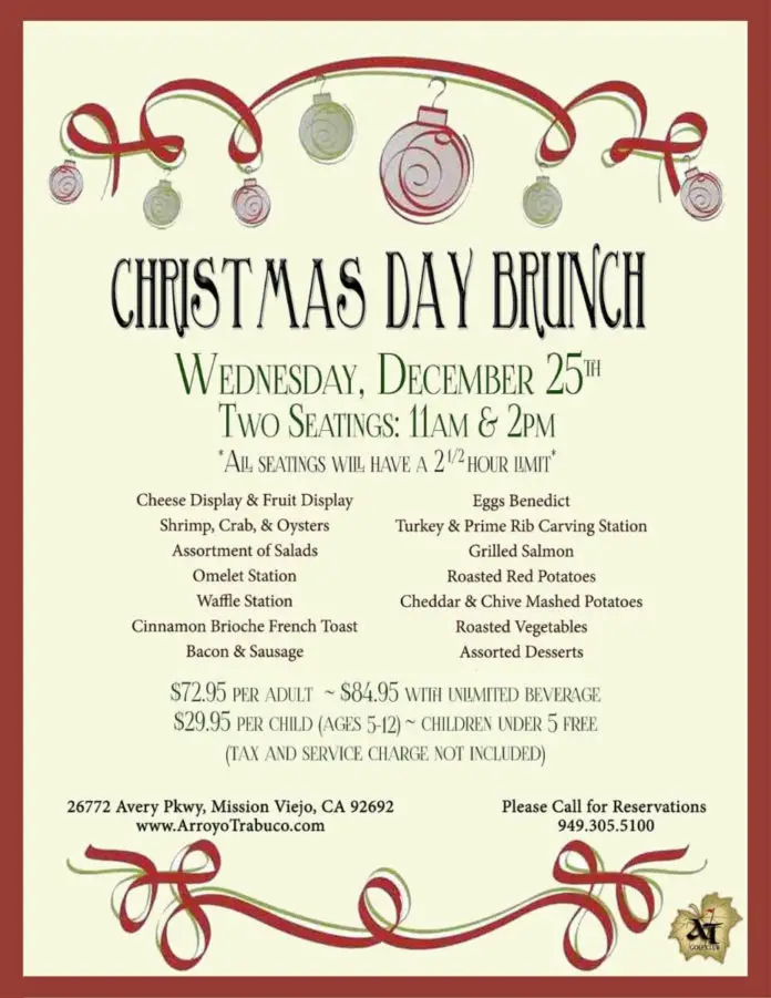 O'neill's Christmas Day Brunch