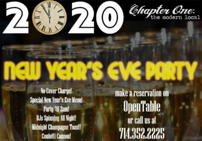 Chapter One Nye Party 2020