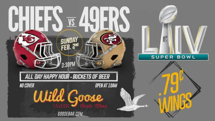 Wild Goose Tavern Superbowl Sunday