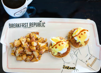 Breakfast Republic Crabcake Benedict 1