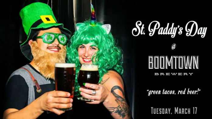 Boomtown Brew St Pattys Taco Tues