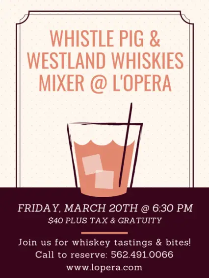 L'opera Whistle Pig Whisky Mixer