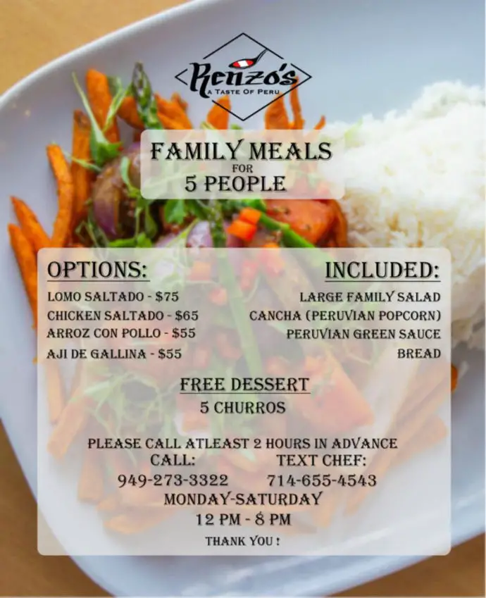 Renzos Family Meal