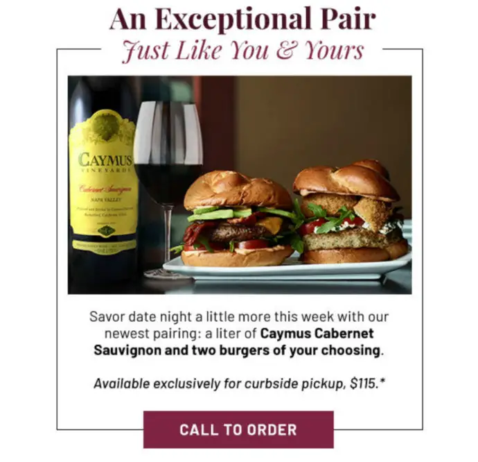 Flemings Caymus Pairing