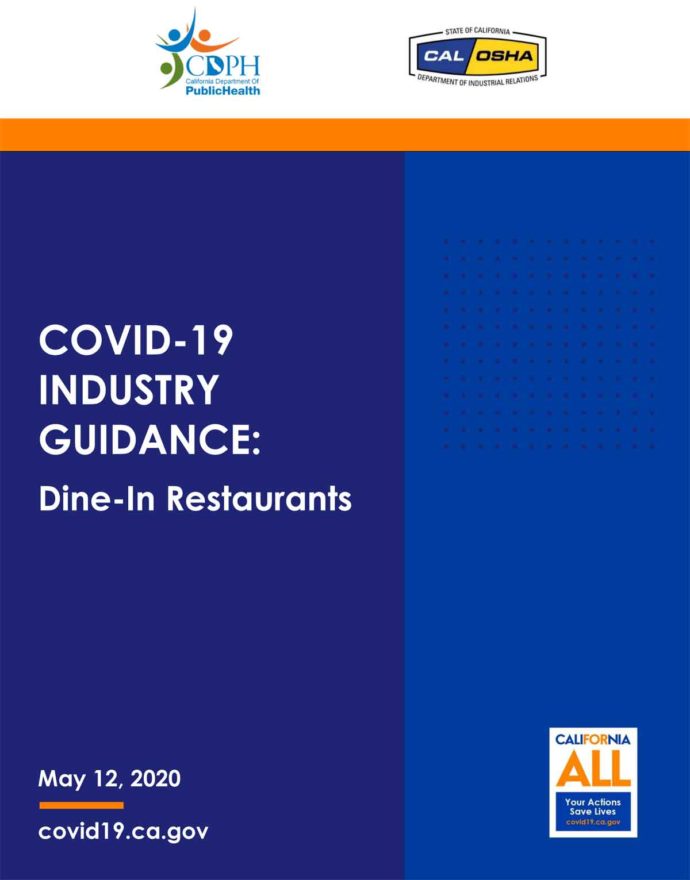 California Dine-In Restaurant Guidelines