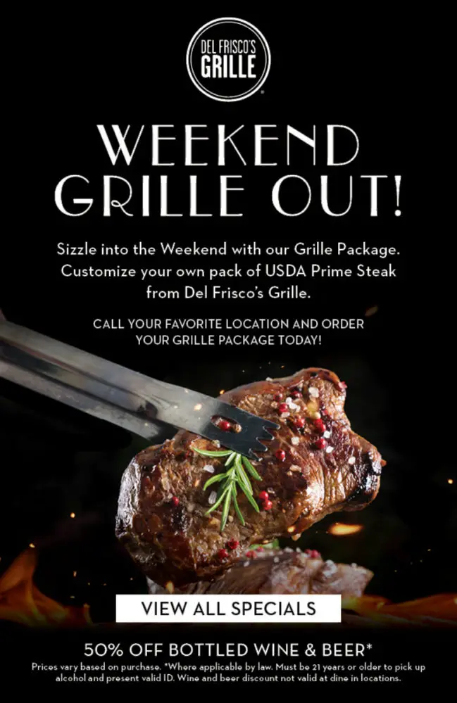 Del Friscos Grille Package