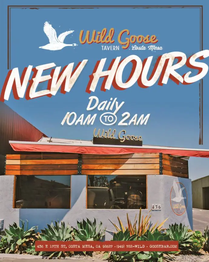 Wild Goose Tavern New Hours