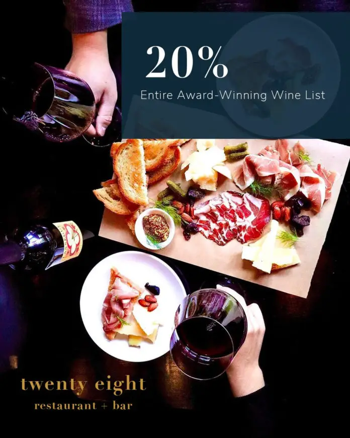 Twent Eight Wine List Specials