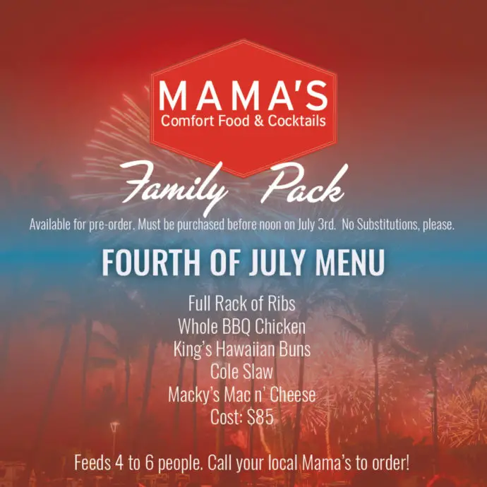 Mama's Fourth Of July Family Pack Menu (1)