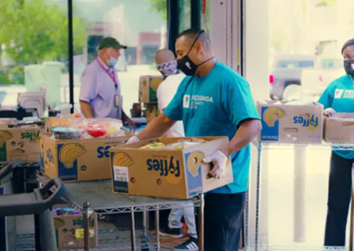 Chefs Volunteer At So Cal Food Bank