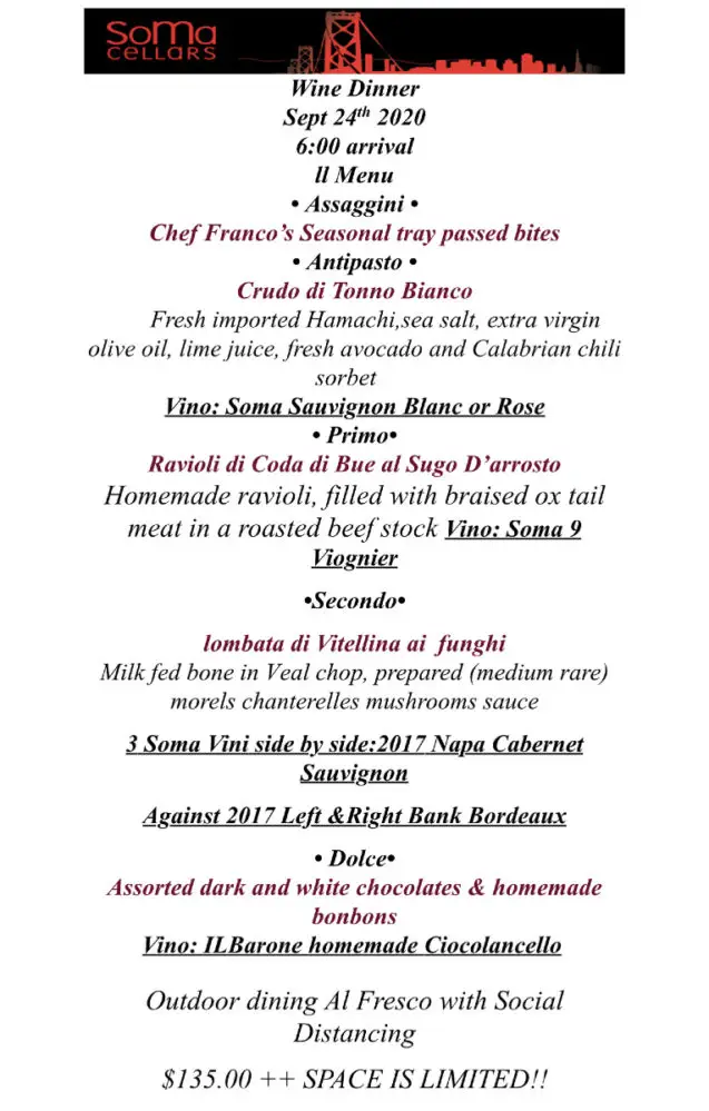 Il Barone Ristorante Wine Menu