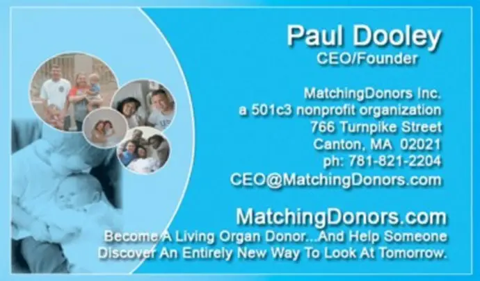 Matching Donors Pauls Signature Card