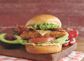 Farmer Boys Loaded Fiery Fried Chicken Sandwich